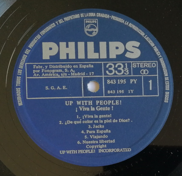 Up With People - ¡Viva La Gente! | Philips (843 195 PY) - 4