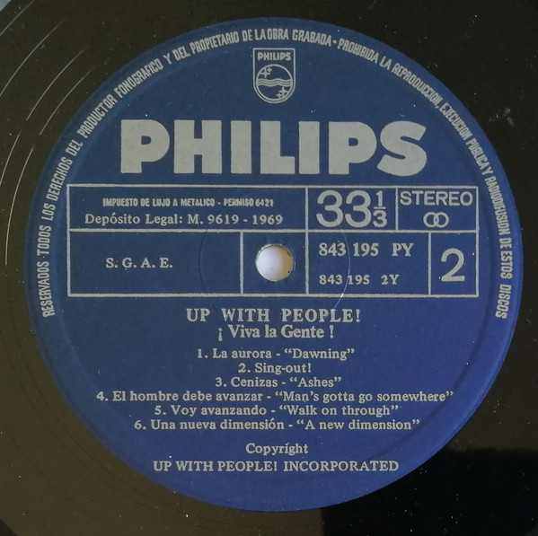 Up With People - ¡Viva La Gente! | Philips (843 195 PY) - 3