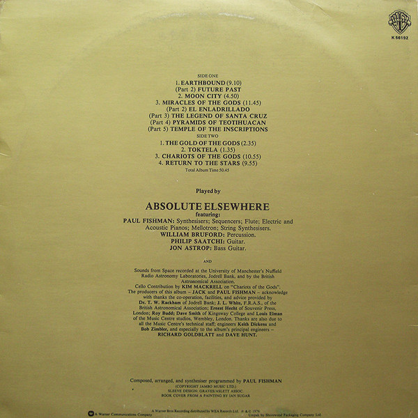 Absolute Elsewhere - In Search Of Ancient Gods | Warner Bros. Records (K 56192) - 2