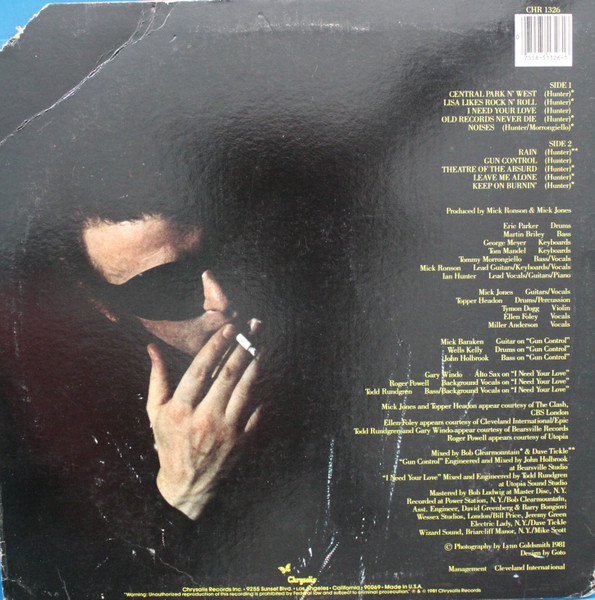 Ian Hunter - Short Back N' Sides | Chrysalis (CHR 1326) - 2