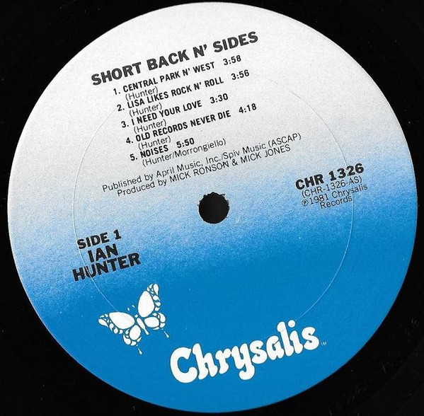 Ian Hunter - Short Back N' Sides | Chrysalis (CHR 1326) - 3
