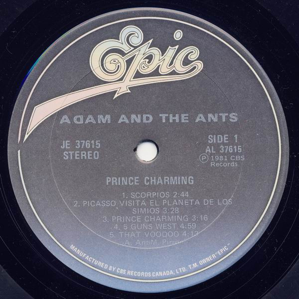 Adam And The Ants - Prince Charming | Epic (JE 37615) - 3 Adam And The Ants - Prince Charming | Epic (JE 37615) - 3