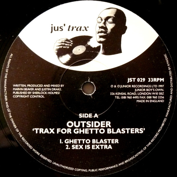 Outsider - Trax For Ghetto Blasters | Jus' Trax (JST 029)