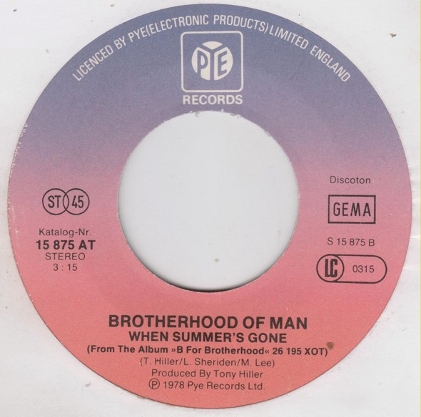 Brotherhood Of Man - Middle Of The Night | Pye Records (15 875 AT) - 4
