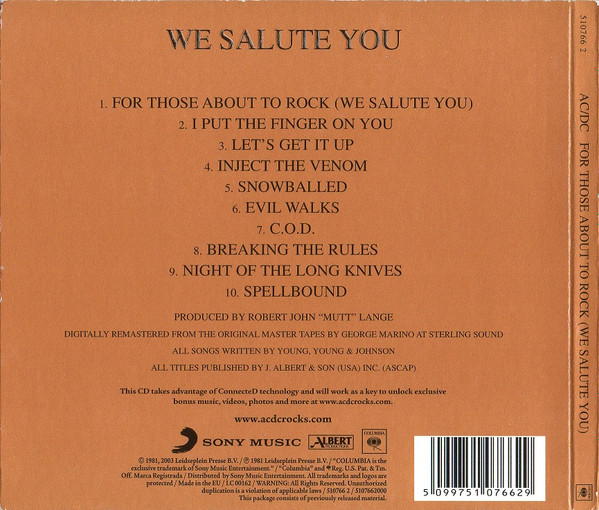 AC/DC - For Those About To Rock (We Salute You) | Sony Music (5107662000) - 2
