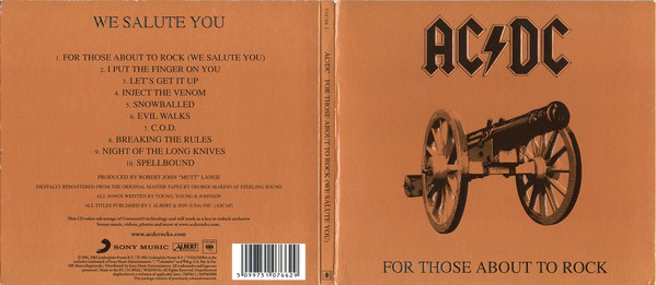AC/DC - For Those About To Rock (We Salute You) | Sony Music (5107662000) - 3