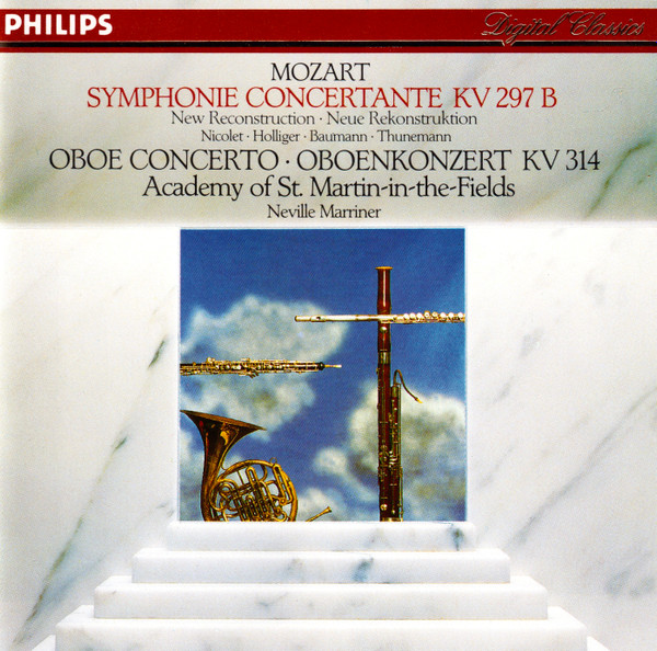 Wolfgang Amadeus Mozart - Sir Neville Marriner - The Academy Of St. Martin-in-the-Fields - Symphonie Concertante / Oboe Concerto | Philips (411 134-2)