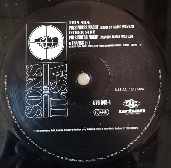 Sons Of Ilsa - Pulsingers Nacht (I'm A Raver, Baby) | Urban (579 045-1) - 3