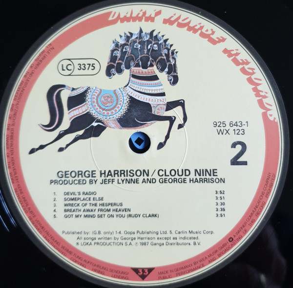 George Harrison - Cloud Nine | Dark Horse Records (925 643-1) - 4 George Harrison - Cloud Nine | Dark Horse Records (925 643-1) - 4
