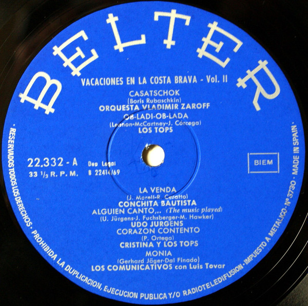 Various - Vacaciones En La Costa Brava Vol. II | Belter (22.332) - 4