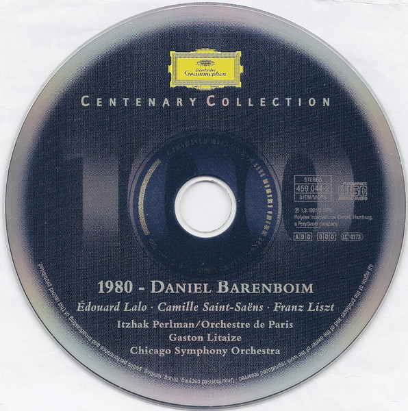 Camille Saint-Saëns / Édouard Lalo - Daniel Barenboim , Chicago Symphony Orchestra , Itzhak Perlman , Orchestre De Paris - Symphony No. 3 "Organ" / Symphonie Espagnole | Deutsche Grammophon (459 044-2) - 3