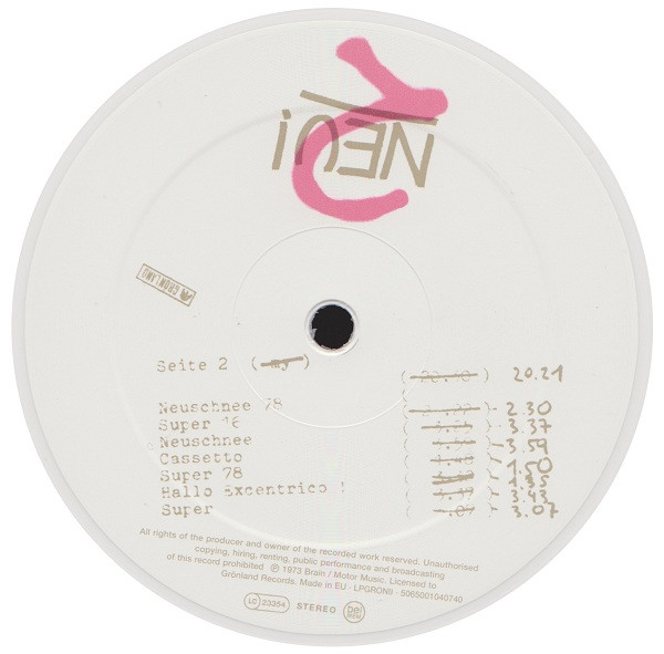 Neu! - Neu! 2 | Grönland Records (LPGRONII) - 2