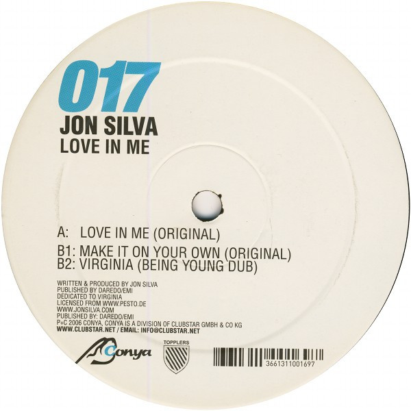 Jon Silva - Love In Me | Conya (CONYA 017) - main