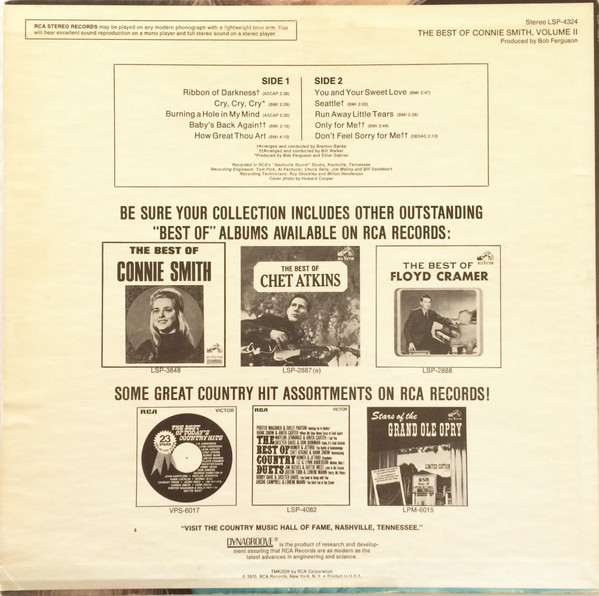 Connie Smith - The Best Of Connie Smith Volume II | RCA Victor (LSP-4324) - 2 Connie Smith - The Best Of Connie Smith Volume II | RCA Victor (LSP-4324) - 2