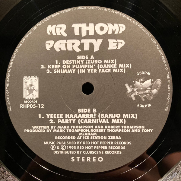 Mr. Thomp - Party EP | Red Hot Pepper Records (RHP05-12) - 4