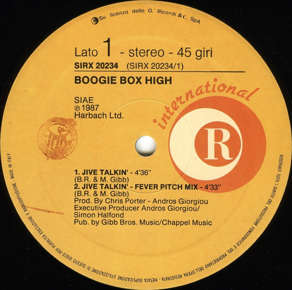 Boogie Box High - Jive Talkin' | Ricordi International (SIRX 20234) - 2 Boogie Box High - Jive Talkin' | Ricordi International (SIRX 20234) - 2