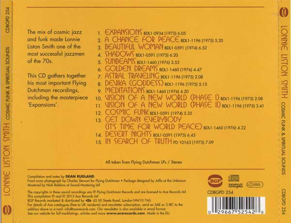 Lonnie Liston Smith - Cosmic Funk & Spiritual Sounds - The Best Of The Flying Dutchman Years | BGP Records (CDBGPD 254) - 2