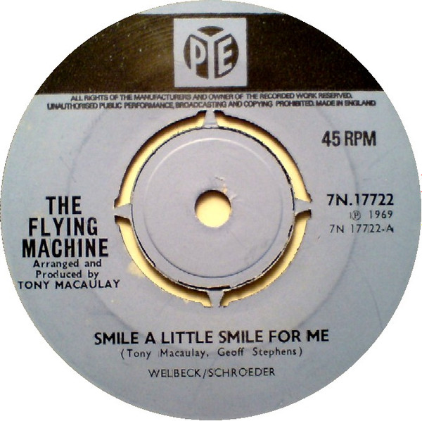The Flying Machine - Smile A Little Smile For Me | Pye Records (7N.17722) - main