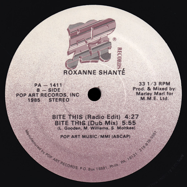 Roxanne Shanté - Bite This | Pop Art Records (PA-1411) - 2