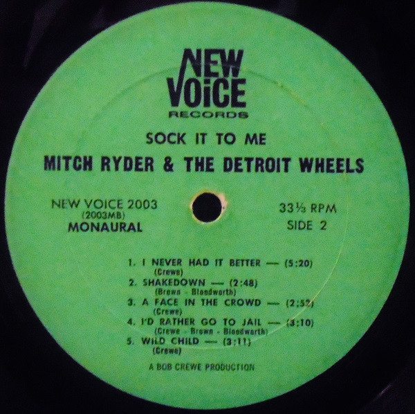 Mitch Ryder & The Detroit Wheels - Sock It To Me! | New Voice Records (NV 2003) - 4 Mitch Ryder & The Detroit Wheels - Sock It To Me! | New Voice Records (NV 2003) - 4