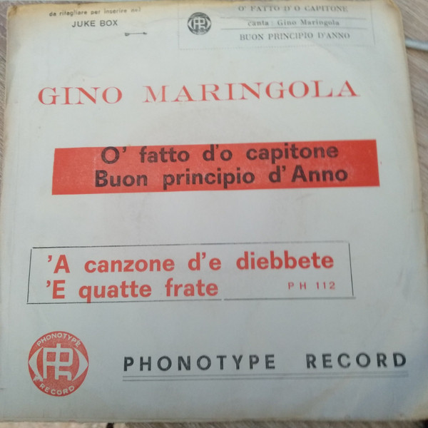 Gino Maringola - 'O Fatto D'O Capitone | Phonotype Record (PH 113) - 2