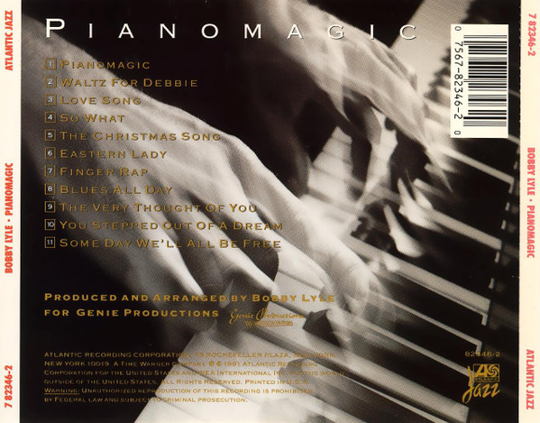 Bobby Lyle - Pianomagic | Atlantic Jazz (82346-2) - 2