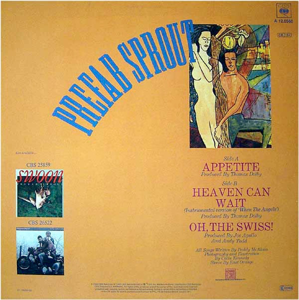Prefab Sprout - Appetite | CBS (CBSA 12-6560) - 2 Prefab Sprout - Appetite | CBS (CBSA 12-6560) - 2