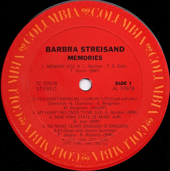 Barbra Streisand - Memories | Columbia (TC 37678) - 3 Barbra Streisand - Memories | Columbia (TC 37678) - 3