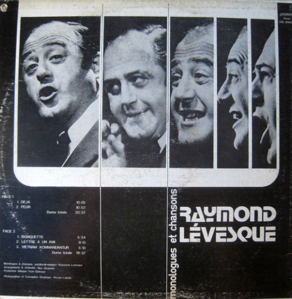 Raymond Lévesque - Monologues Et Chansons | London Records (SDL 30013) - 2 Raymond Lévesque - Monologues Et Chansons | London Records (SDL 30013) - 2
