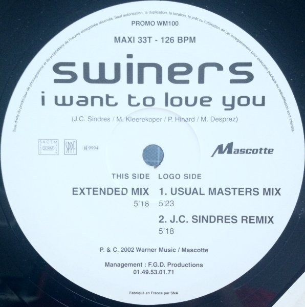 Swiners - I Want To Love You | Mascotte Music (Promo WM100)