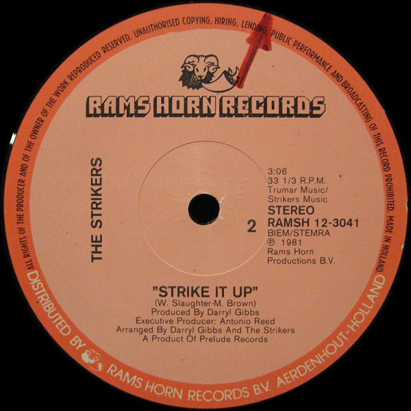 The Strikers - Inch By Inch | Rams Horn Records (RAMSH 12-3041) - 2