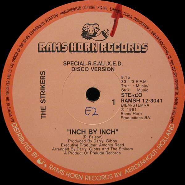 The Strikers - Inch By Inch | Rams Horn Records (RAMSH 12-3041) - main