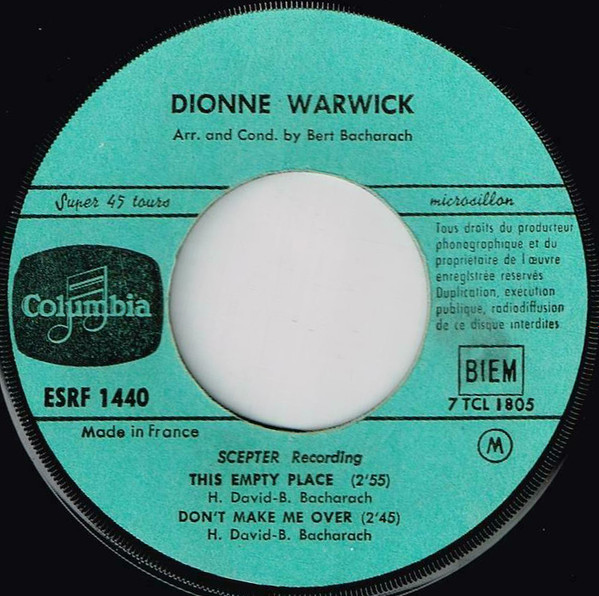 Dionne Warwick - This Empty Place | Columbia (ESRF 1440) - 3