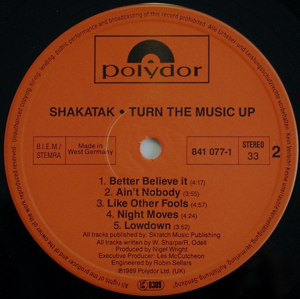 Shakatak - Turn The Music Up | Polydor (841 077-1) - 2