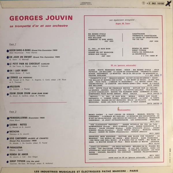 Georges Jouvin - Trompette D'Or | La Voix De Son Maître (2 C 062 10158) - 2 Georges Jouvin - Trompette D'Or | La Voix De Son Maître (2 C 062 10158) - 2