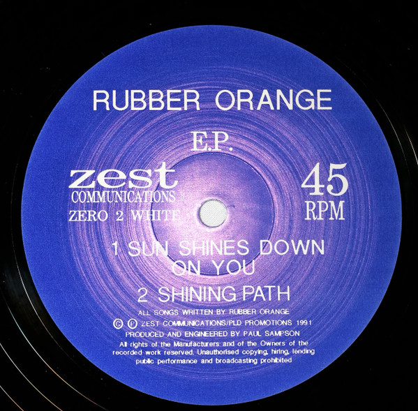 Rubber Orange - Rubber Orange E.P. | Zest Communications (ZERO 2) - 3 Rubber Orange - Rubber Orange E.P. | Zest Communications (ZERO 2) - 3
