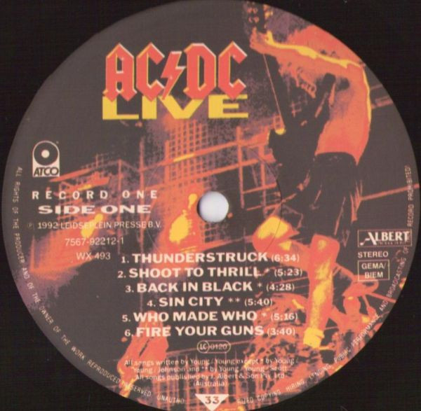 AC/DC - Live | ATCO Records (7567-92212-1) - 4