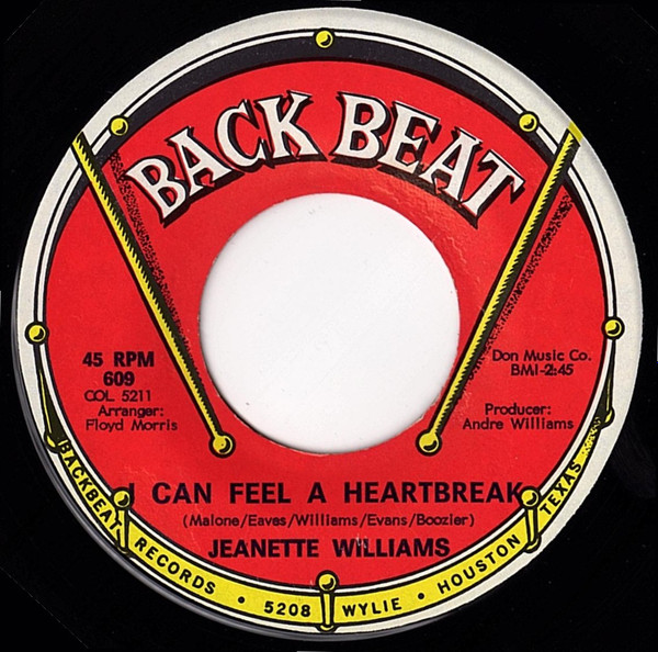 Jeanette Williams - Hound Dog / I Can Feel A Heartbreak | Back Beat (609) - 2
