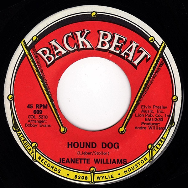 Jeanette Williams - Hound Dog / I Can Feel A Heartbreak | Back Beat (609)