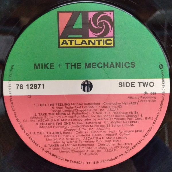 Mike & The Mechanics - Mike + The Mechanics | Atlantic (78 12871) - 3 Mike & The Mechanics - Mike + The Mechanics | Atlantic (78 12871) - 3