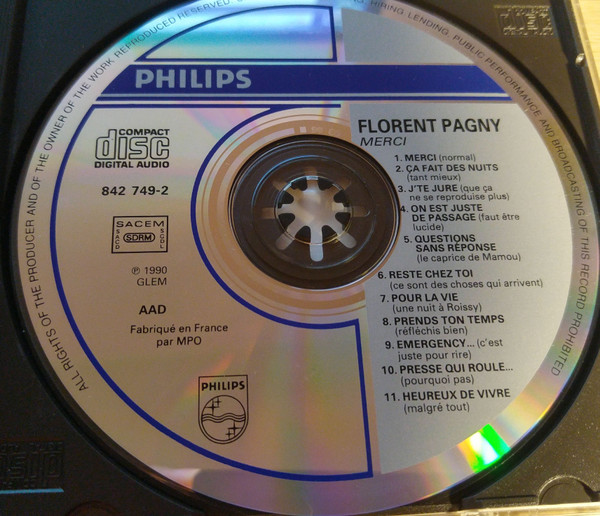 Florent Pagny - Merci | Philips (842 749-2) - 3