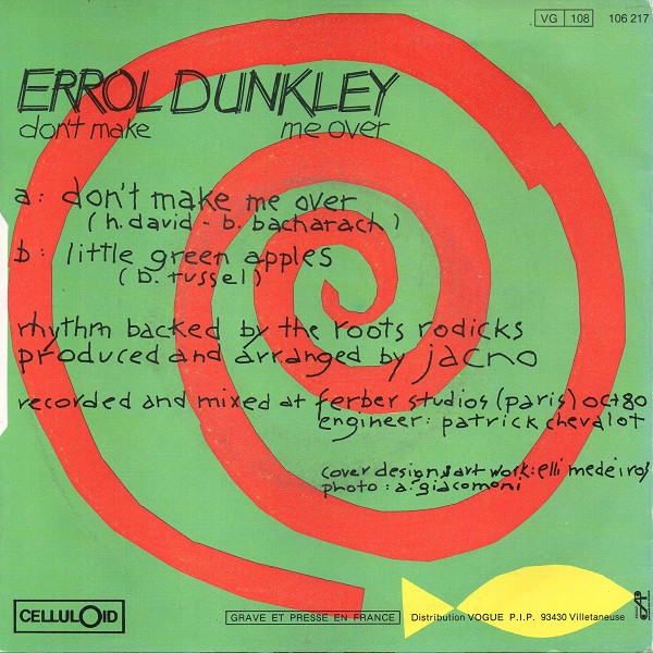 Errol Dunkley - Don't Make Me Over | Celluloid (106 217) - 2