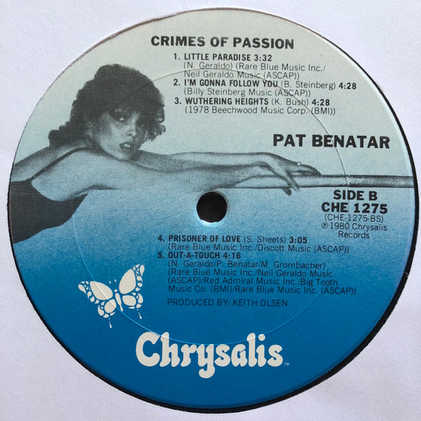 Pat Benatar - Crimes Of Passion | Chrysalis (CHE 1275) - 3 Pat Benatar - Crimes Of Passion | Chrysalis (CHE 1275) - 3