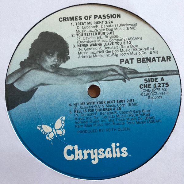Pat Benatar - Crimes Of Passion | Chrysalis (CHE 1275) - 2 Pat Benatar - Crimes Of Passion | Chrysalis (CHE 1275) - 2