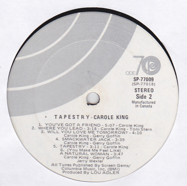 Carole King - Tapestry | Ode Records (SP-77009) - 3 Carole King - Tapestry | Ode Records (SP-77009) - 3