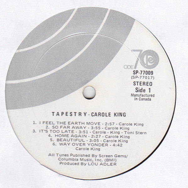 Carole King - Tapestry | Ode Records (SP-77009) - 2 Carole King - Tapestry | Ode Records (SP-77009) - 2