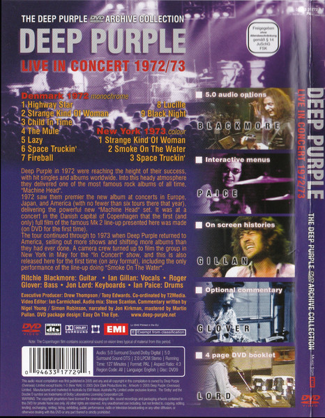 Deep Purple - Live In Concert 72/73 | EMI (0946 3 31772 9 1) - 2 Deep Purple - Live In Concert 72/73 | EMI (0946 3 31772 9 1) - 2
