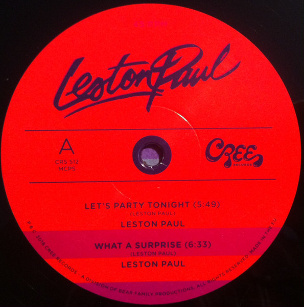 Leston Paul - Let's Party Tonight | Cree Records (CRS 512) - 2