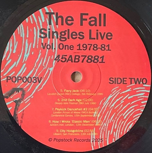 The Fall - Singles Live Vol. One 1978-81 | Popstock (POP003V) - 4