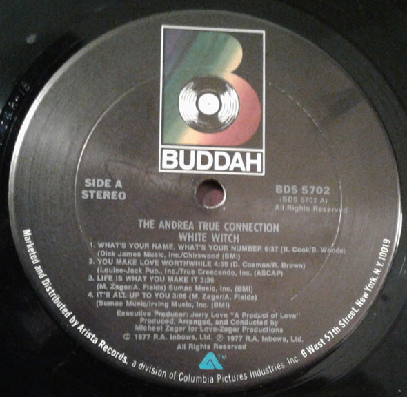 Andrea True Connection - White Witch | Buddah Records (BDS 5702) - 2